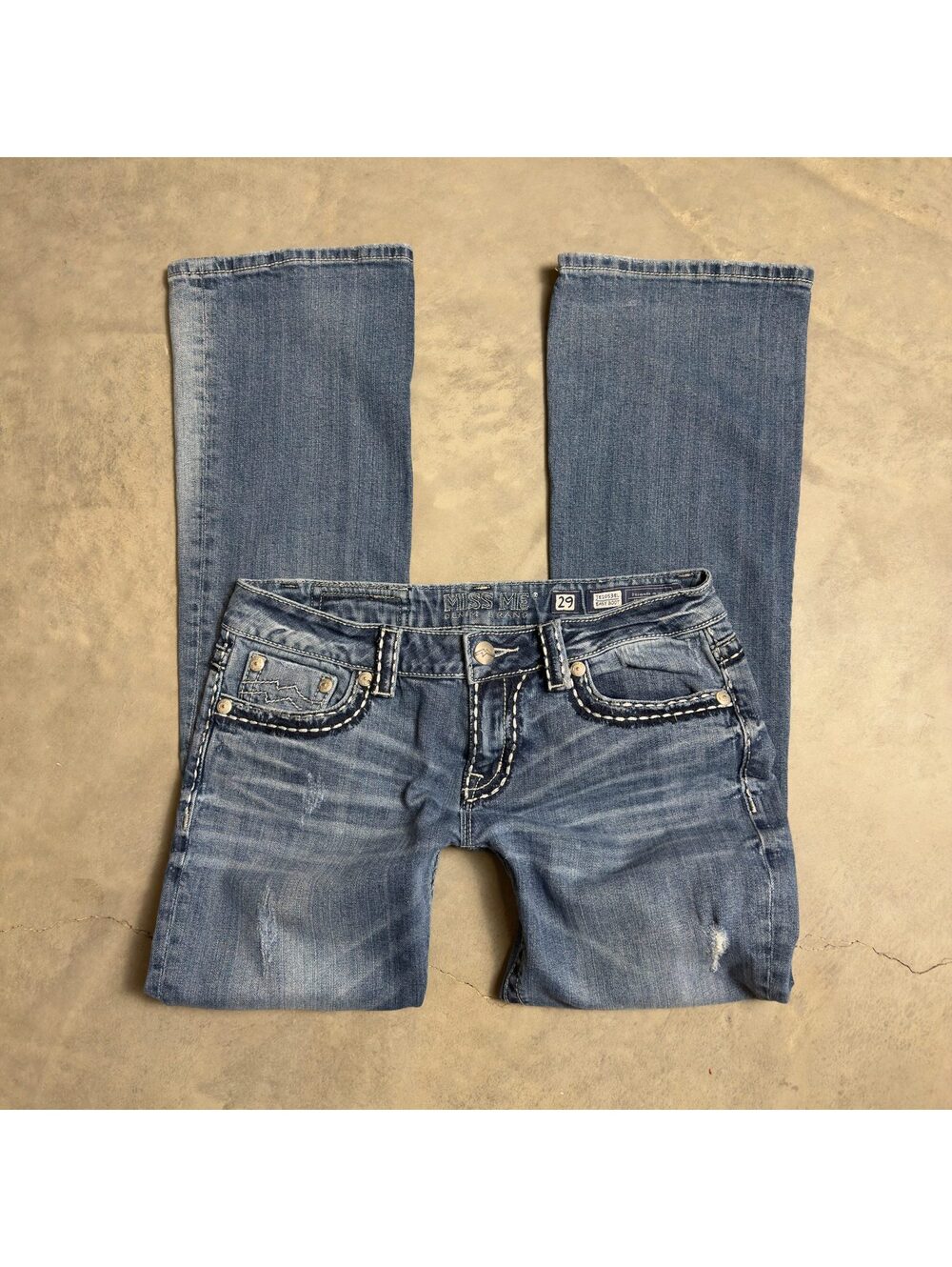 Miss Me Easy Boot Jeans Womens 29 Embroidered
